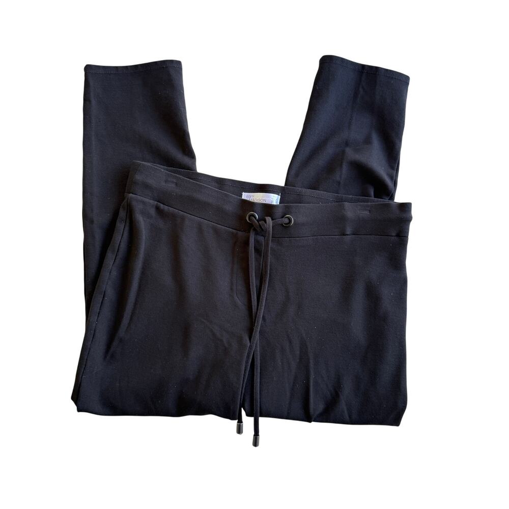 89th + Madison Women’s Petite Medium Black Cropped Drawstring Pants